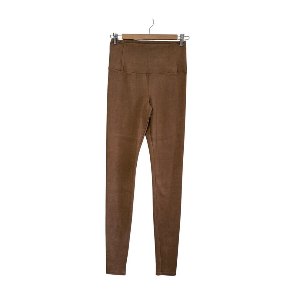 Wilfred Free Aritzia Womens Daria Pants Faux Suede High Waist Tan Sz. S